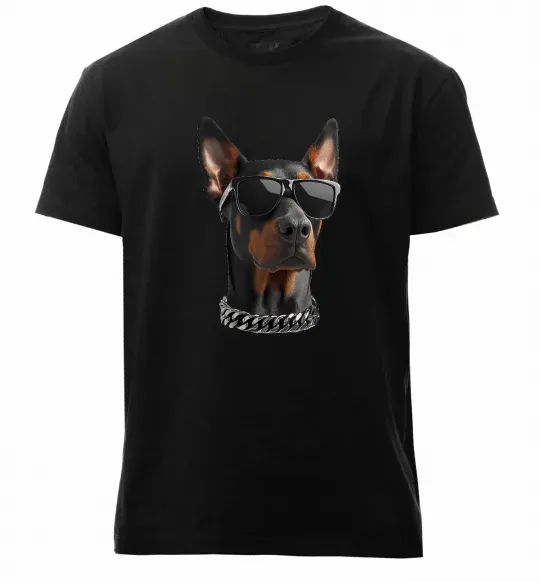 Мужская премиум футболка Doberman sunglasses Черный фото