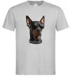 Мужская футболка Doberman sunglasses Серый фото