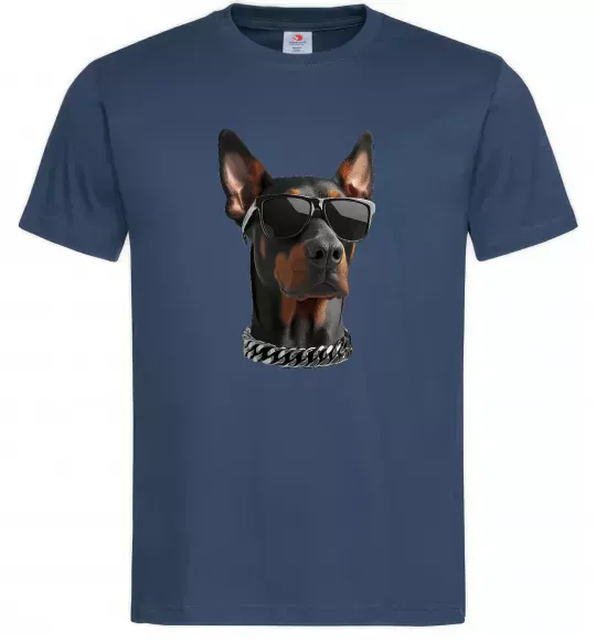 Мужская футболка Doberman sunglasses Темно-синий фото