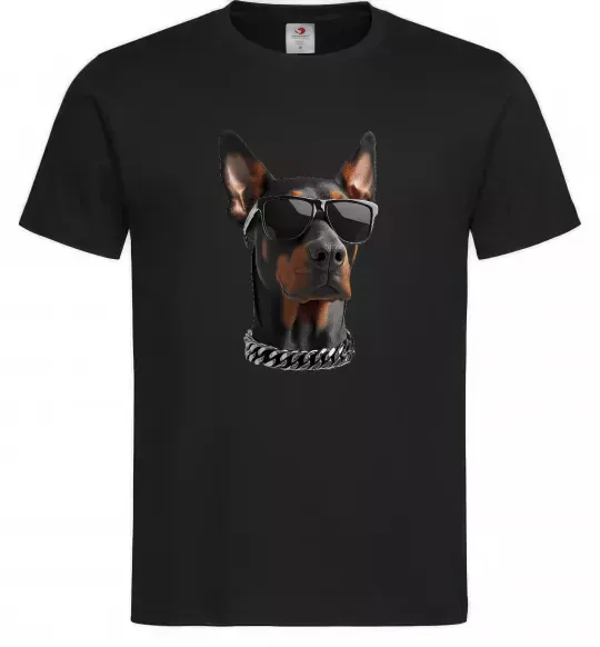 Мужская футболка Doberman sunglasses Черный фото
