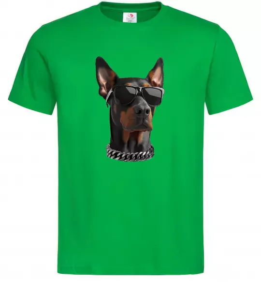 Мужская футболка Doberman sunglasses Зеленый фото