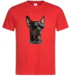 Мужская футболка Doberman sunglasses Красный фото