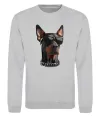 Свитшот Doberman sunglasses Серый меланж фото