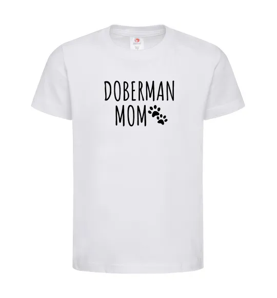 Дитяча футболка Doberman mom Білий фото