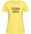 Женская футболка Doberman mom Лимонный фото