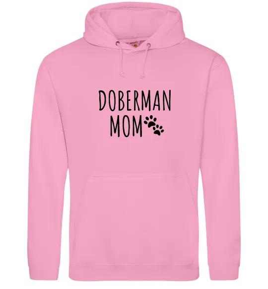 Жіноча толстовка (худі) Doberman mom Рожевий фото
