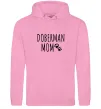 Жіноча толстовка (худі) Doberman mom Рожевий фото