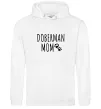 Женская толстовка (худи) Doberman mom Белый фото