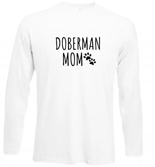 Лонгслив Doberman mom Белый фото