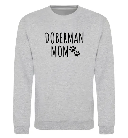 Свитшот Doberman mom Серый меланж фото