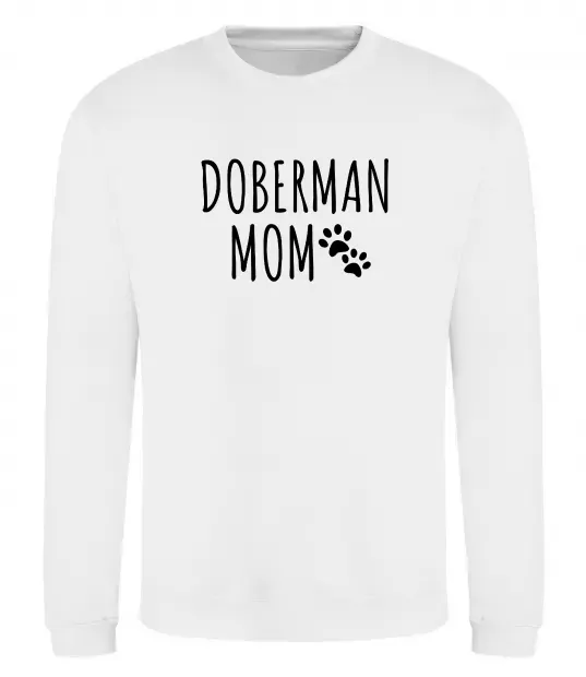 Світшот Doberman mom Білий фото