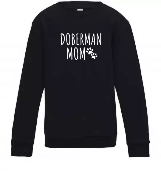 Дитячий світшот Doberman mom Чорний фото