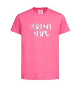 Дитяча футболка Doberman mom Яскраво-рожевий фото