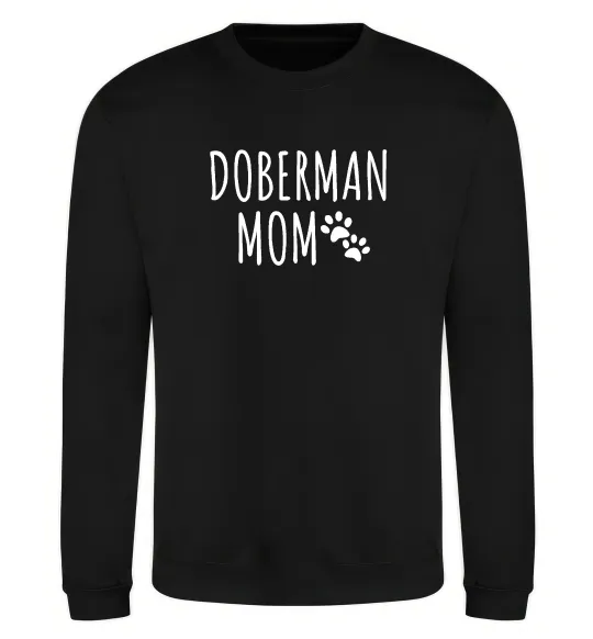 Свитшот Doberman mom Черный фото