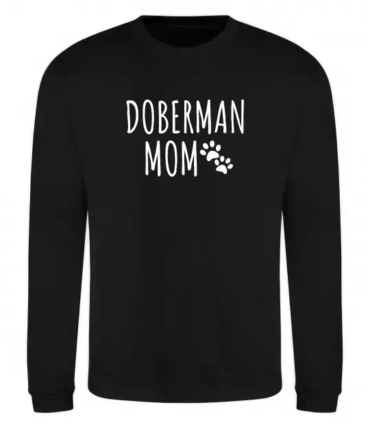 Світшот Doberman mom Чорний фото