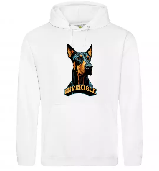 Жіноча толстовка (худі) Doberman invincible Білий фото