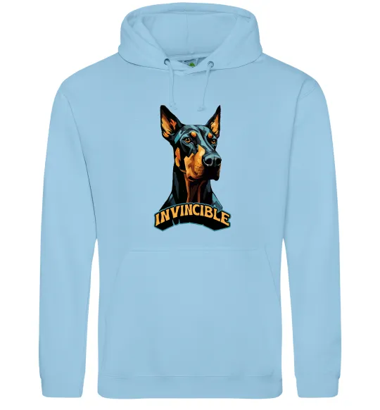 Женская толстовка (худи) Doberman invincible Голубой фото