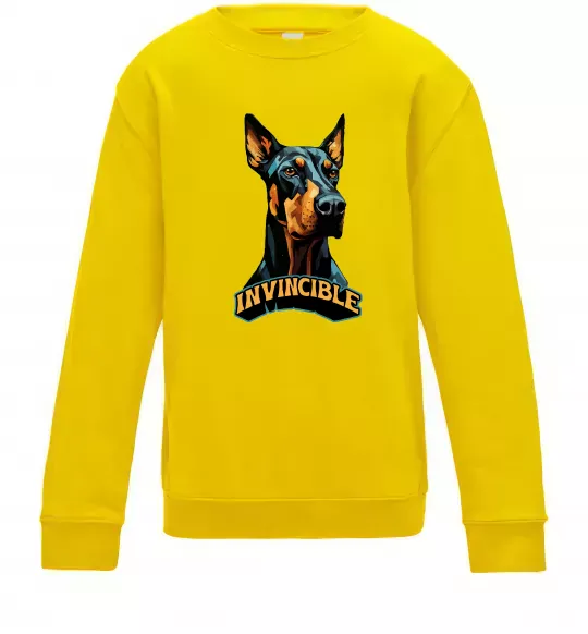Детский Свитшот Doberman invincible Солнечно желтый фото