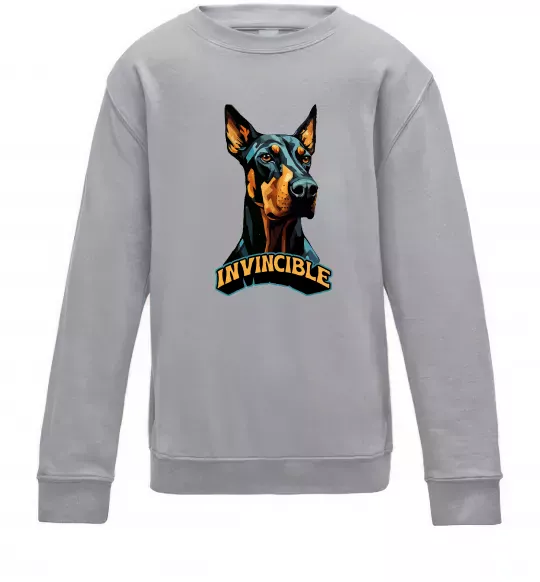 Детский Свитшот Doberman invincible Серый меланж фото
