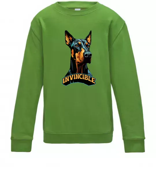 Детский Свитшот Doberman invincible Лаймовый фото