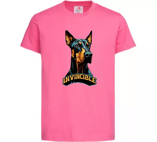 Детская футболка Doberman invincible Ярко-розовый фото