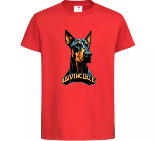 Детская футболка Doberman invincible Красный фото