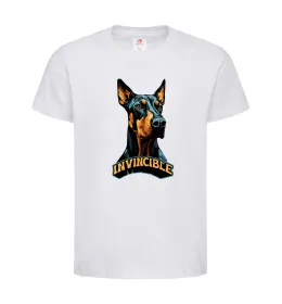 Дитяча футболка Doberman invincible Білий фото