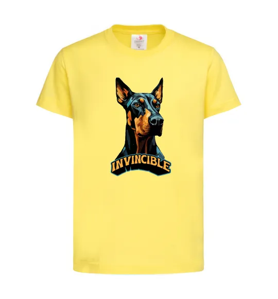 Детская футболка Doberman invincible Лимонный фото