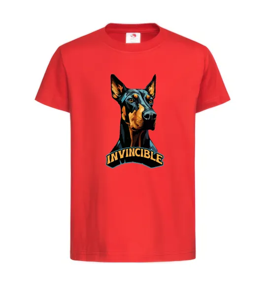Детская футболка Doberman invincible Красный фото