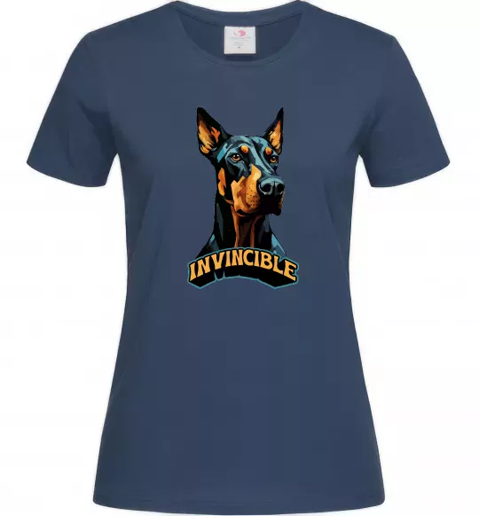 Женская футболка Doberman invincible Темно-синий фото