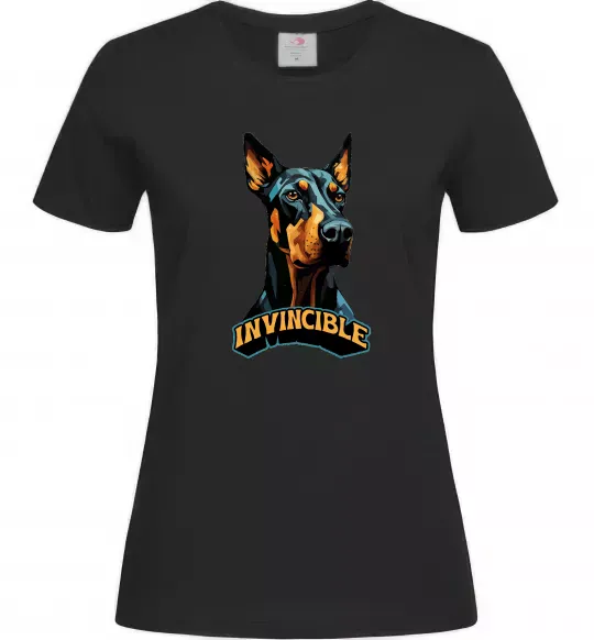 Женская футболка Doberman invincible Черный фото
