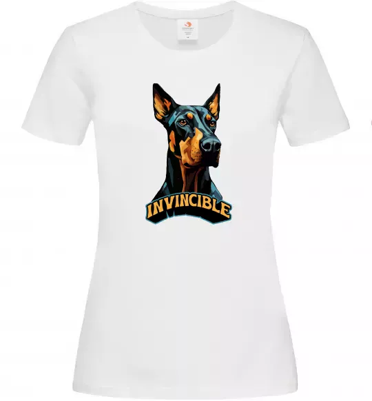 Женская футболка Doberman invincible Белый фото