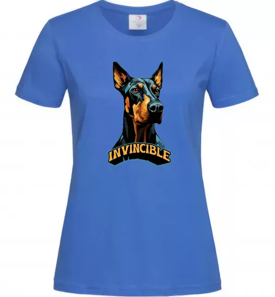 Женская футболка Doberman invincible Ярко-синий фото