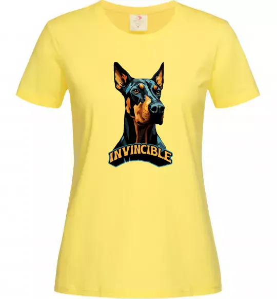 Женская футболка Doberman invincible Лимонный фото