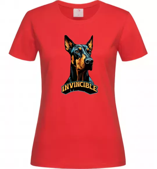 Женская футболка Doberman invincible Красный фото