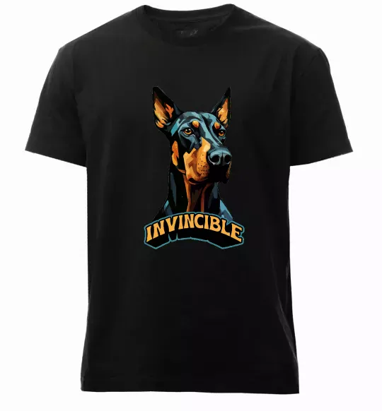 Чоловіча преміум футболка Doberman invincible Чорний фото