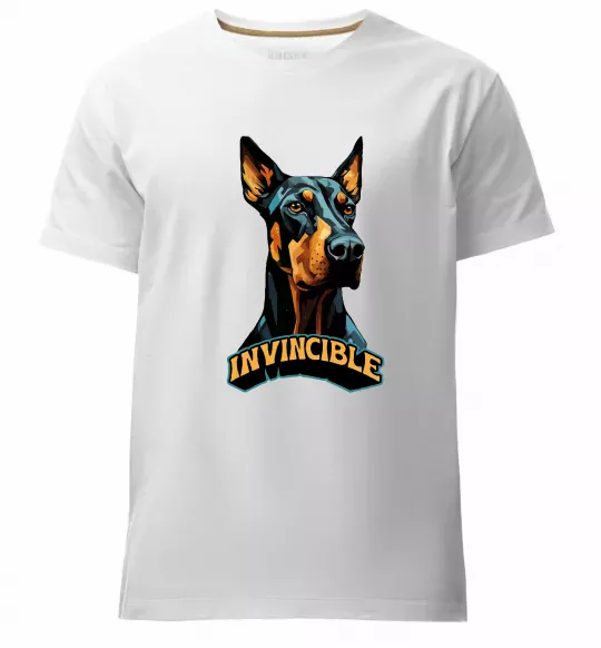 Чоловіча преміум футболка Doberman invincible Білий фото
