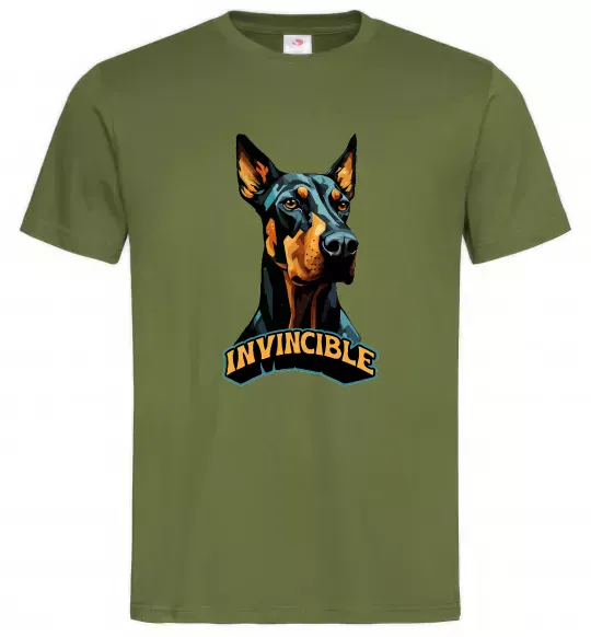 Чоловіча футболка Doberman invincible Оливковий фото