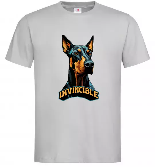 Чоловіча футболка Doberman invincible Сірий фото