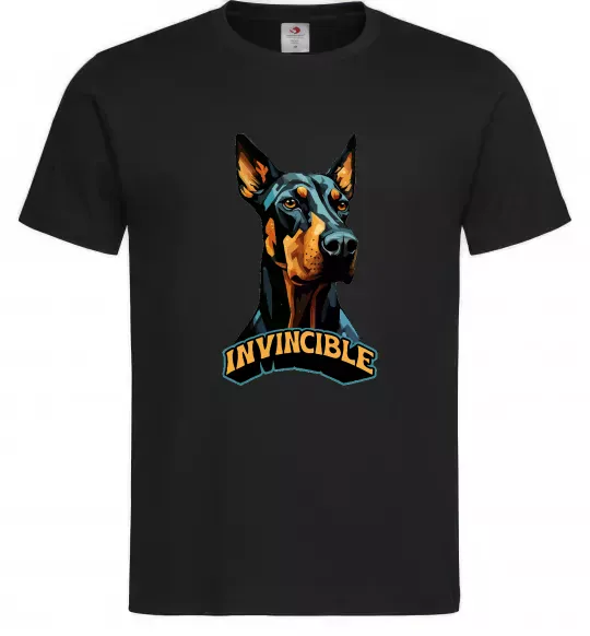 Чоловіча футболка Doberman invincible Чорний фото