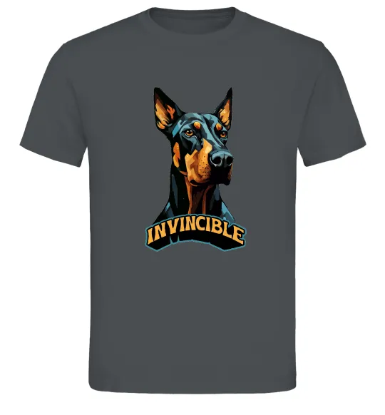 Чоловіча футболка Doberman invincible Графіт фото