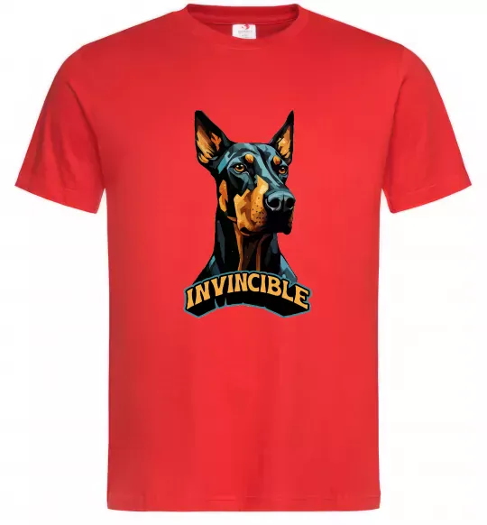Чоловіча футболка Doberman invincible Червоний фото