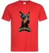Чоловіча футболка Doberman invincible Червоний фото