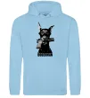 Мужская толстовка (худи) Doberman with gun Голубой фото