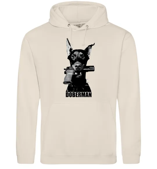 Мужская толстовка (худи) Doberman with gun Таш фото