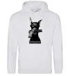 Женская толстовка (худи) Doberman with gun Серый меланж Женская толстовка (худи) Doberman with gun Серый меланж фото