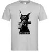 Чоловіча футболка Doberman with gun Сірий фото