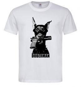 Чоловіча футболка Doberman with gun