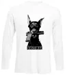 Лонгслив Doberman with gun Белый фото
