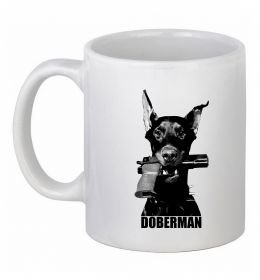 Чашка керамическая Doberman with gun
